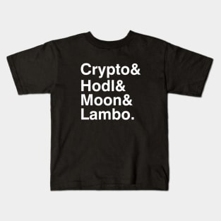 Crypto, Hodl, Moon Kids T-Shirt